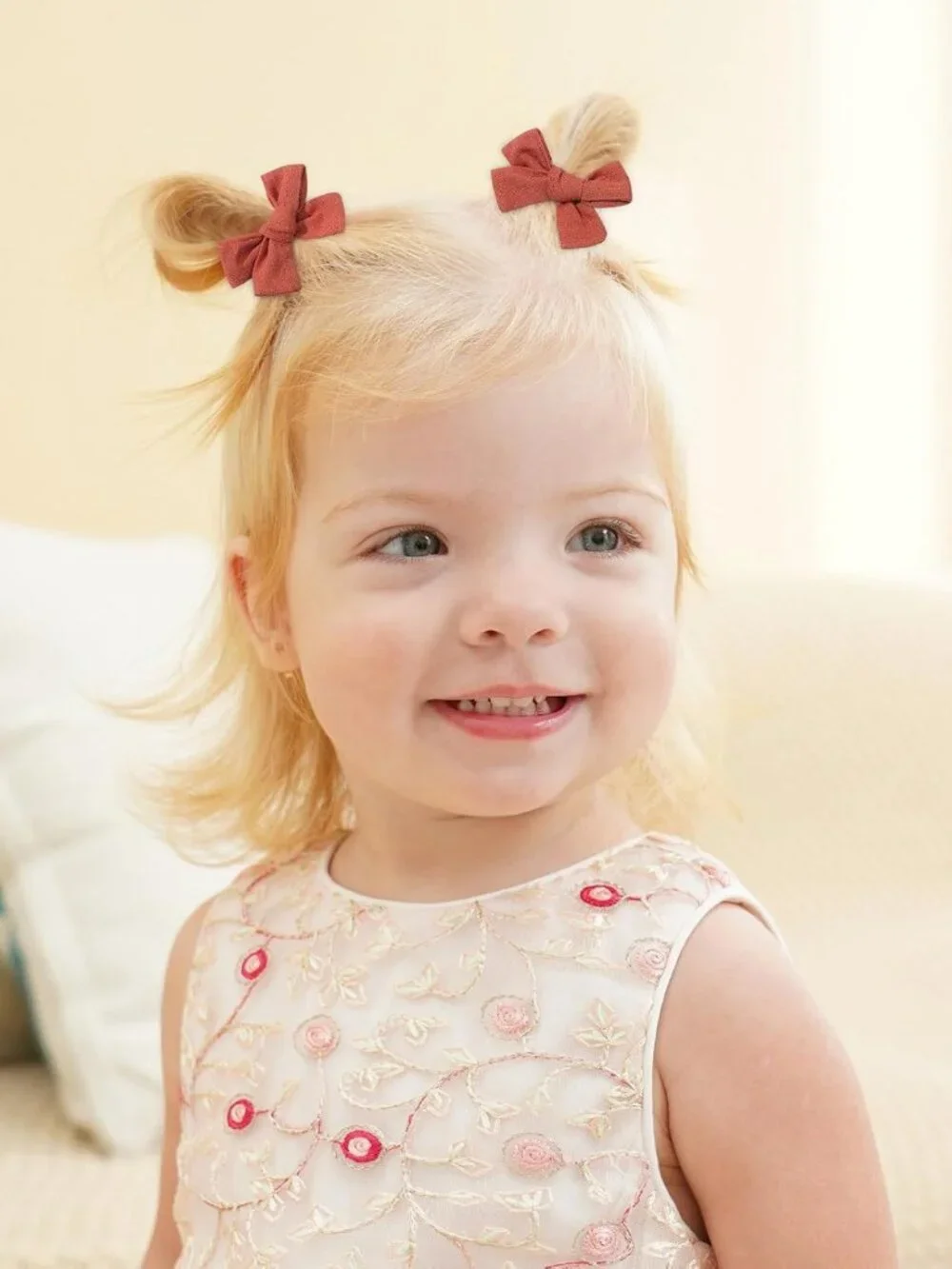 40pcs Mini Lined Hair Clips for Babies, Toddlers & Girls - Colorful Tiny Bows